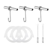 Maple Syrup Tapping Kit, Stainless Steel Maple Tree Taps Spiles with 3 Hooks and 3ft Food Grade Tubing, 2 Cleaning Brushes, Maples Birch Walnut Sugaring Starter Kit for Experts Or Beginners