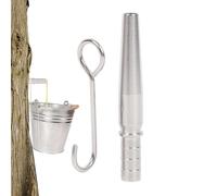 Maple Tapping Kit | Leak-Proof Food-Grade Stainless Steel | Maple Tree Syrup Spiles with Hooks | for Outdoor Sugarbush Farm Garden Sugarhouse Courtyard Backyard