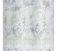 Maple Textile Monaco Net Curtain Luxury Heavy Weight Pretty Flowered Floral Lace Jacqard Pattern. Sold by the Metre.Available in White and Cream (White, 36 inch Drop)