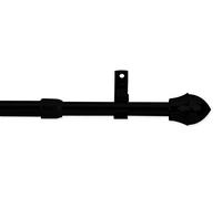 Maple Textiles Extendable Cafe Rods Matt Black 33" - 53" (85cm - 135cm)