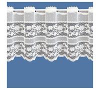 Maple Textiles Floral Band Cafe Net Curtain Sold by the Metre and sent in one Piece. Ideal for Caravans and Small windows. Available in 2 Drops (18" (45cm) Drop)
