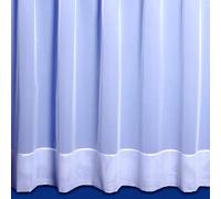 Maple Textiles Jayne. Plain Envelope Hemmed Net Curtain. Finished in White. Sold by the Metre Cut to Quantity Width Available in Short and Long Drops (Drop 40"(101cm))