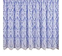 Maple Textiles Kent White Net Curtain. 30"(76cm) Drop in Luxury Victorian Lace Effect Damask Pattern. Sold by the Metre.