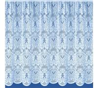 Maple Textiles Kent White Net Curtain Drop in Luxury Victorian Lace Effect Damask Pattern. Sold by the Metre. (White, 81"(205cm) Drop)