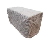 Maple Textiles White Crochet Chair Arm Cap in White Cotton Lace
