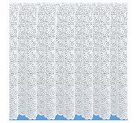 Maple Textiles White Net Curtain, Seychelles Heavy Design Lace Curtain, Cut To Width Sold by the Metre and sent in one piece. (60" (153) cm Drop)