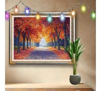 Maple Tree Diamond Art Kits for Adults,5D Full Drill DIY Diamond Painting Path,Crystal Rhinestone Embroidery Arts Crafts,Diamond Art for Home Wall Decor,Painting by Numbers Kit (120x90cm) 58F-6528