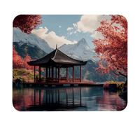 Maple Tree Pattern 05-1 Office & School Mouse Mat, Jersey Fabric Mouse Pad with Non-Slip Rubber Base