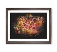 Maple Tree Vol.1 Paint Splash Modern Art Framed Print | A3 Walnut Framed Wall Art | Ready to Hang | Modern Floral Picture | Living Room Bedroom Lounge Office