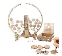 Maple Tree Wedding Guest Book - Alternative Fingerprint Sign in Board for Reception | Guestbook with Customizable Leaves | Keepsake Wall Art for Wedding Decor, Gift