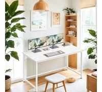 Computer Desk, Home Office Desk, for Work Study, Maple White / 60D x 120W cm