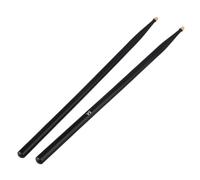 Maple Wood 5A Drum Stick Drumstick With Oval Shaped Tip A Pair Accessories for Drums(Black)