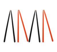 Maple Wood 5a Drumsticks 4 Pairs for Percussion Kits | Orange and Black Pairs, Neutral No-logo Finish, Versatile Rhythm Control, Reliable Longevity for Adults and Professionals