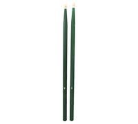 Maple Wood Drum Sticks, 2 Pieces, Colorful Green, Music Band Instrument Accessories - Bright Tone, Comfortable Grip, Ideal for Jazz and Popular Music (Green)