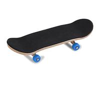 Maple Wood Finger Skateboard, Smooth Wheels, Anti Slip PU Pad, Sway, Small Light with Box, Great for Fidgety Hands (Dark Blue)