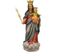 Maple Wood Mary Help of Christians Figure - Colored by Dolfi