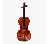 Maple Wood Matt Acoustic Violin 4/4 Full Size Hand- carved Flowers Art Violin Beginner Violin