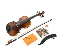 Maple Wood Violin 4/4, Retro Finish, Rosin Box, Complete String Accessories - Classic Acoustic Design, Gift Ready, Ideal for Beginners (AV-04 bright 1/2 violin)