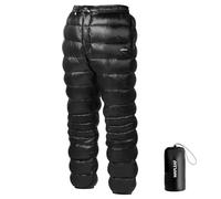 Mapleaf Down Pants Ultralight Warm 800FP Winter Snow Pants with Zipper Pocket Windproof Waterproof Camp Home Mountain Skiing Outdoor Unisex (XL Size)