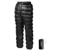 Mapleaf Down Pants Ultralight Warm 800FP Winter Snow Pants with Zipper Pocket Windproof Waterproof Camp Home Mountain Skiing Outdoor Unisex (M Size)