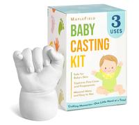 Maplefield 3D Baby Casting Kit - Safe and Easy to Use - DIY Mess-Free Hand and Feet Molding Kit - 3 Packs of Mixing and Setting Powder - Ideal Family Keepsake and Thoughtful Baby Gift