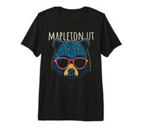 Mapleton Utah USA Cool Bear Wearing Sunglasses Design Premium T-Shirt