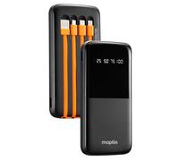 Maplin 10000mAh Slim Power Bank with Integrated Lightning, Usb-C, Usb-A & Micro