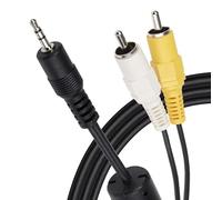 Maplin 2.5mm 3 Pole Jack Plug to Twin 2 Pole RCA Phono Jack Plug Cable, 1.8m