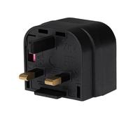 Maplin EU 2 Pin Plug to UK Mains Plug Converter with 3 Amp Fuse - Black