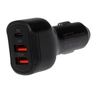 Maplin 2x USB-A / 1x USB-C Power Delivery High Speed USB Car Charger