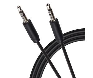 Maplin 3.5mm Aux Stereo 3-Pole Jack Plug to 3.5mm 3-Pole Jack Plug Cable - Black, 2m