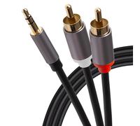 Maplin 3.5mm Aux Stereo 3 Pole TRS Jack Plug to Twin RCA Phono Cable 1.5m