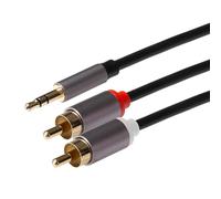 Maplin 3.5mm Aux Stereo 3 Pole TRS Jack Plug to Twin RCA Phono Cable 1.5m