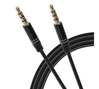 Maplin 3.5mm Aux Stereo 4 Pole TRRS Jack Plug to 3.5mm 4 Pole TRRS Jack Plug Cable, 3m