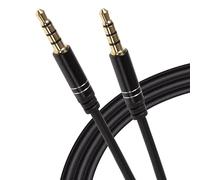 Maplin 3.5mm Aux Stereo 4 Pole TRRS Jack Plug to 3.5mm 4 Pole TRRS Jack Plug Cable - Black, 5m