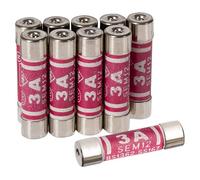Maplin 3 Amp Plug Fuse BS1362 25.4 x 6.4mm - Pack of 10