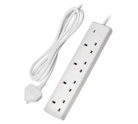 Maplin 4 Socket Extension Lead 13A Neon Indicator, 2m White