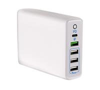 Maplin 5 Port USB Charger 4x USB-A & 1x USB-C 60W PD QC 3.0 High Speed, 1.6m Cable, for iPhone 15/14/13/12/11/SE/X/XS/XS MAX/XR/8, Samsung & more
