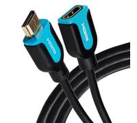 Maplin HDMI Extension Cable 1.5m, 4K 30Hz Male to Female Adapter, Ultra HD HighSpeed, ARC/HDR/3D, Ethernet, Compatible with TV, Monitor, PS4/5, Xbox, Projector, Soundbar, Sky Box, PC, Laptop, Apple TV