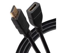 Maplin HDMI Male to HDMI Female 4K Ultra HD Extension Cable - Black