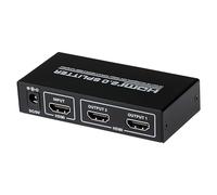 Maplin HDMI Splitter 1 Port In 2 Ports Out Ultra HD 4K/60fs Bandwidth 18Gbps for Dual Monitors for Laptop, TV, Monitor, Projector, TV Box, PS5/4, Xbox, Roku etc