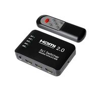 Maplin HDMI Switch 5 in 1 Out, Aluminium 4K@60Hz Ultra HD HDMI 2.0 Switcher with Remote, Compatible with TV Box, PS5/4, Xbox, Roku, Laptop, HDTV, Projector, Monitor