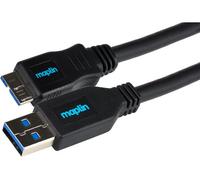Maplin USB-A to Micro USB-B V3 Cable 0.75m, Charging & Syncing, for connecting external hard drives & smartphones compatible with Western, Seagate Expansion, Toshiba Canvio, Samsung Note 3 & Galaxy S5
