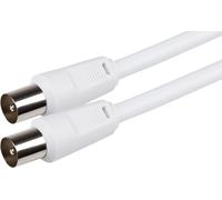 Maplin TV Aerial Cable Coaxial RF Male to RF Male - White