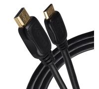 Maplin Mini HDMI to HDMI Cable 1M, 4K 30Hz Ultra HD High Speed, ARC, HDR, 3D, Ethernet, Connect Camera, DSLR, Tablet, Laptop to your TV, Monitor and Projector