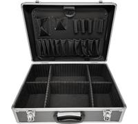 Maplin Plus Aluminium 150 x 460 x 330mm Flight Case with Dividers & Tool Panel - Grey