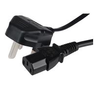 Maplin Power Lead IEC C13 Female Plug to UK 3 Pin Mains Plug - 1m, 13 Amp Fuse