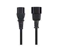 Maplin Power Lead IEC C14 Male Plug to C13 Female Extension Lead - 5m, Black