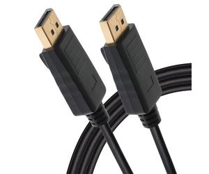 Maplin Premium 4K Ultra HD DisplayPort to DisplayPort Cable - Black