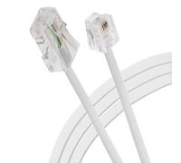 Maplin RJ11 Connector to RJ45 Plug Telephone Lead - White, 1m
